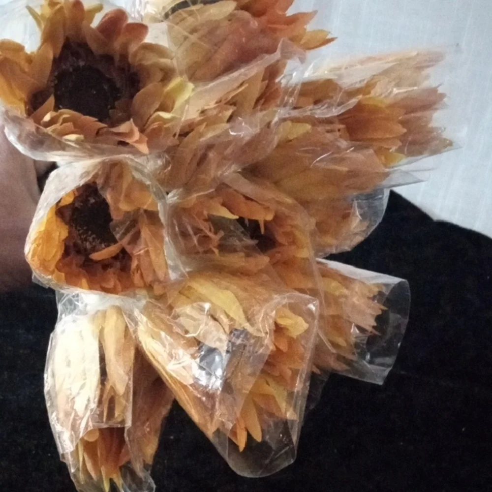 1 DOZ. Very Light Orange  with gentle blend of Green Gerbera Daisy Faux Floral